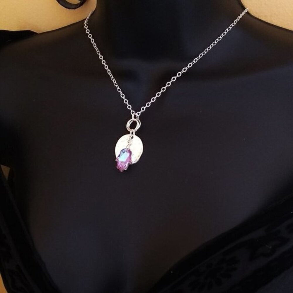 Glittering Shimmering Hand of Fatima ~ Hamsa Hand ~ Hand of Miriam - Blessings!